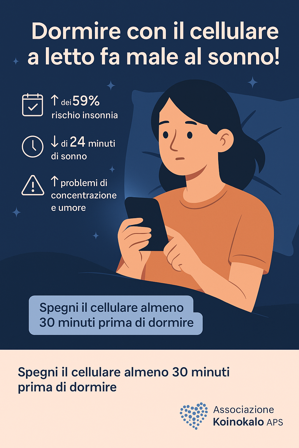 cellulare a letto danno per la salute