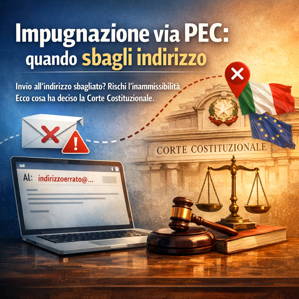 Impugnazione via PEC: quando sbagli indirizzo